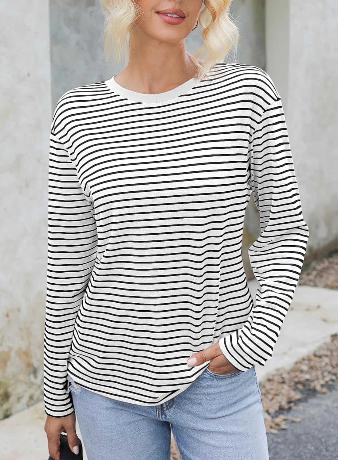 Detalle de Dokotoo Langarmshirt Gestreift S-XXL