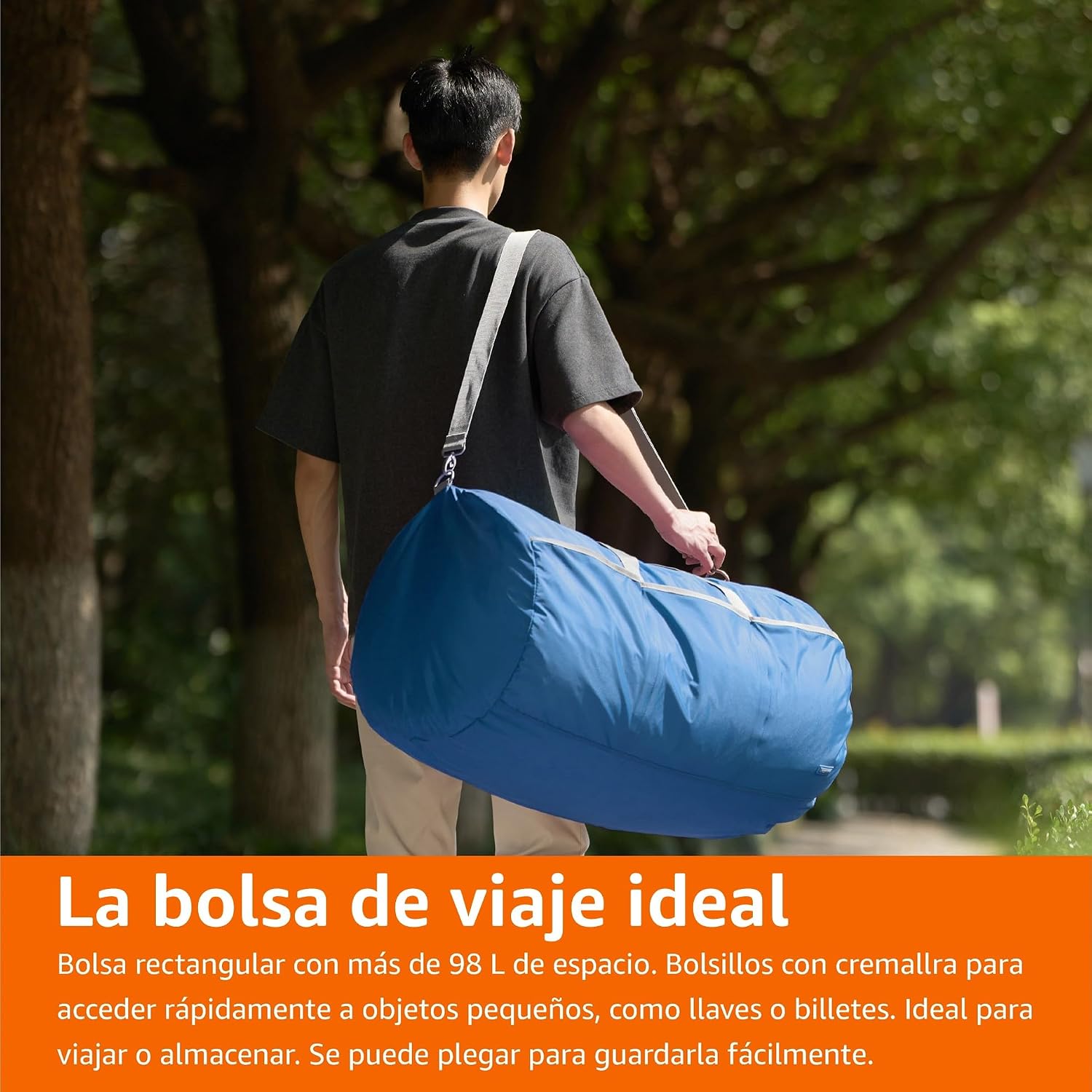 Thumbnail 5 de Amazon Basics Bolsa de Viaje Extra Grande 98L 🧳 Capacidad 23kg Azul