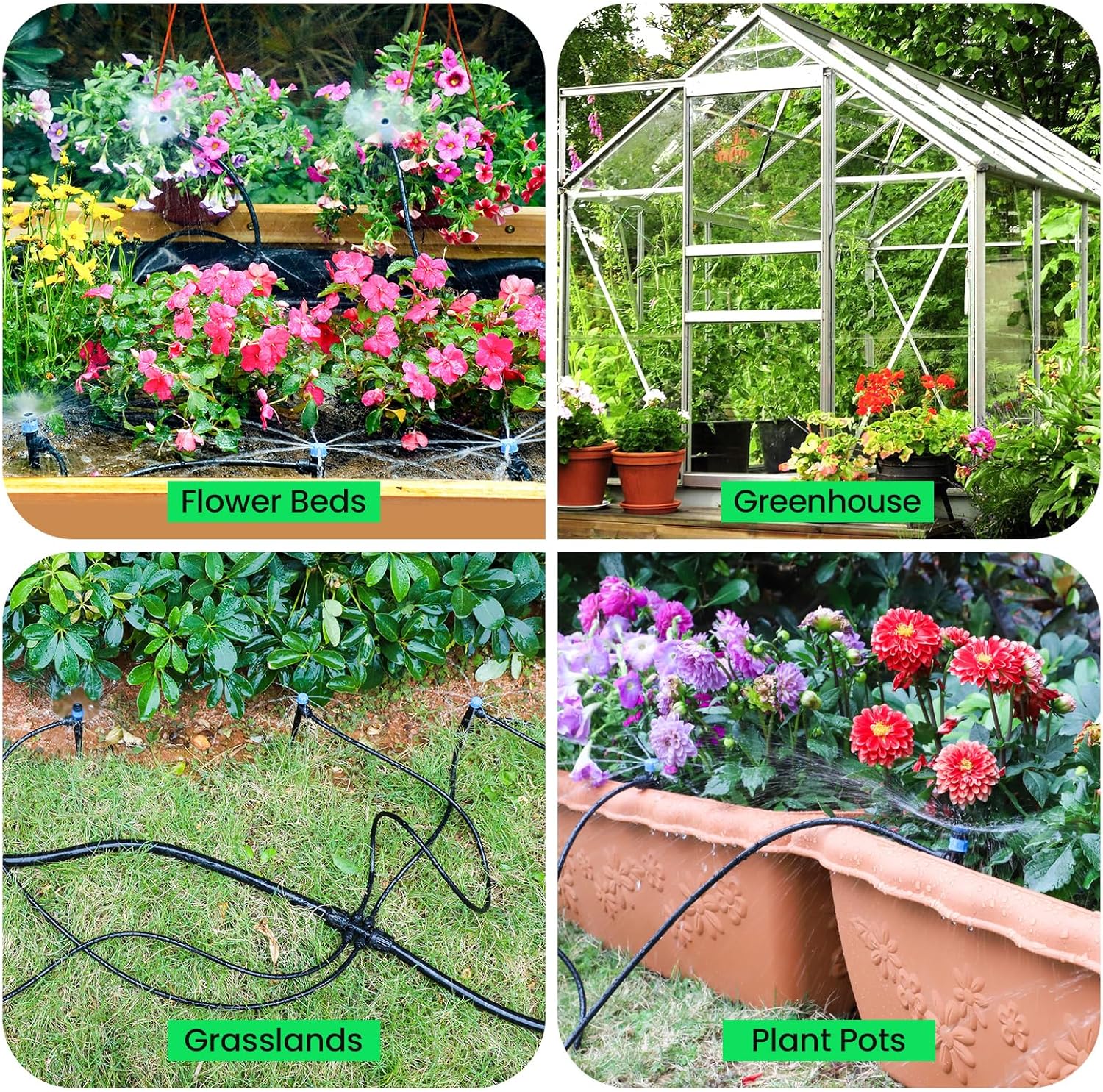 Thumbnail 6 de MIXC 70M/230FT Drip Irrigation System – Easy Setup with Anti-UV Tubing for UK Gardens