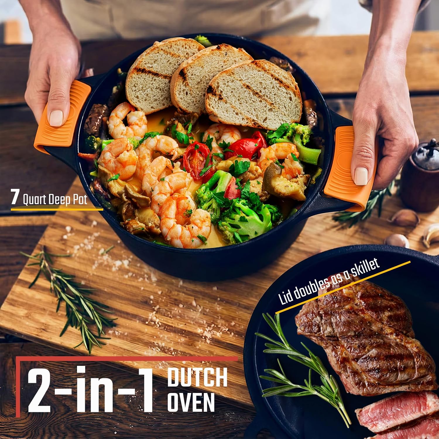Detalle 2 de Overmont Dutch oven 7QT