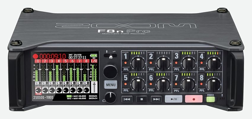 Detalle 2 de Zoom F8n Pro multitrack Field Recorder 🎙