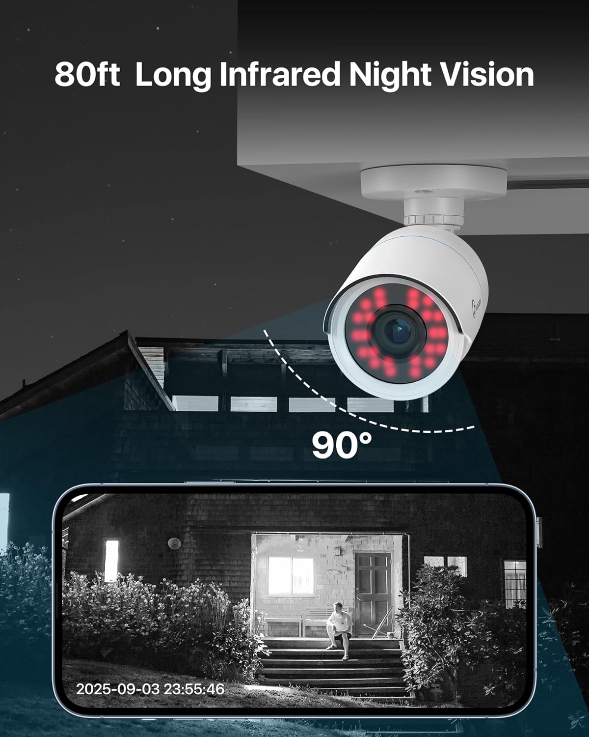 Thumbnail 2 de Loocam Caméra de sécurité HD 1080p 4-en-1 (CVI/TVI/AHD/CVBS) filaire avec vision nocturne IR IP66
