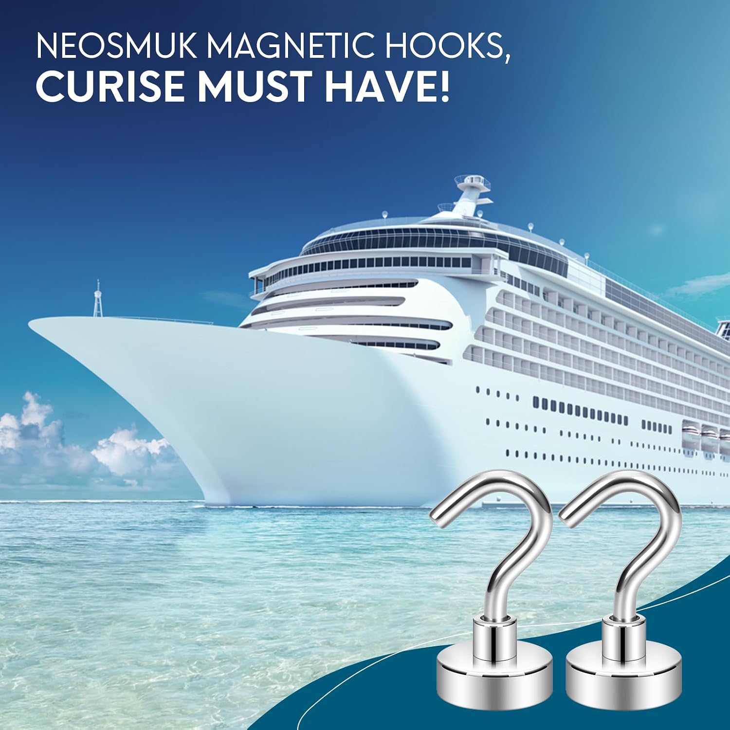 Detalle 2 de Neosmuk Magnetic Hooks 22 lb capacity for ship 🚪