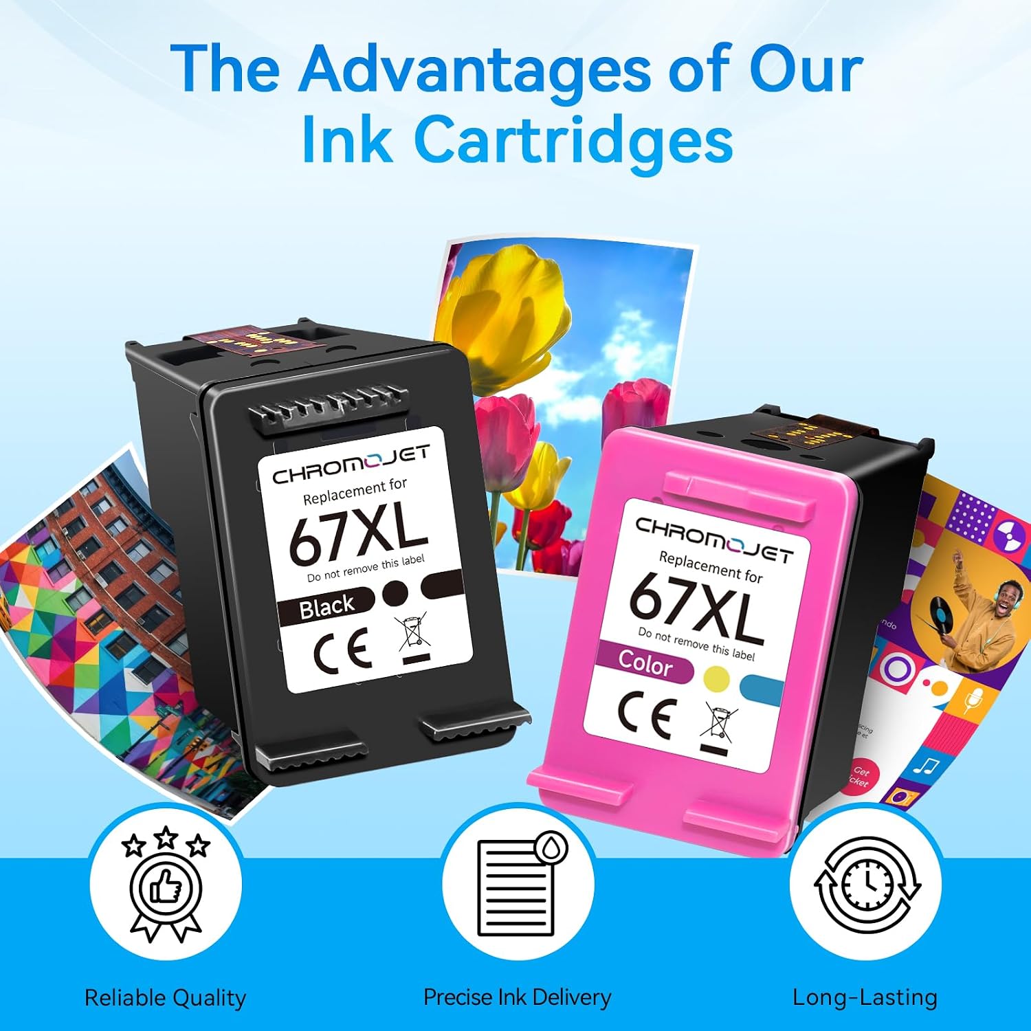 Detalle 2 de HP 67XL Ink Combo Pack (Black + Color) for DeskJet & ENVY Series – 2-Pack