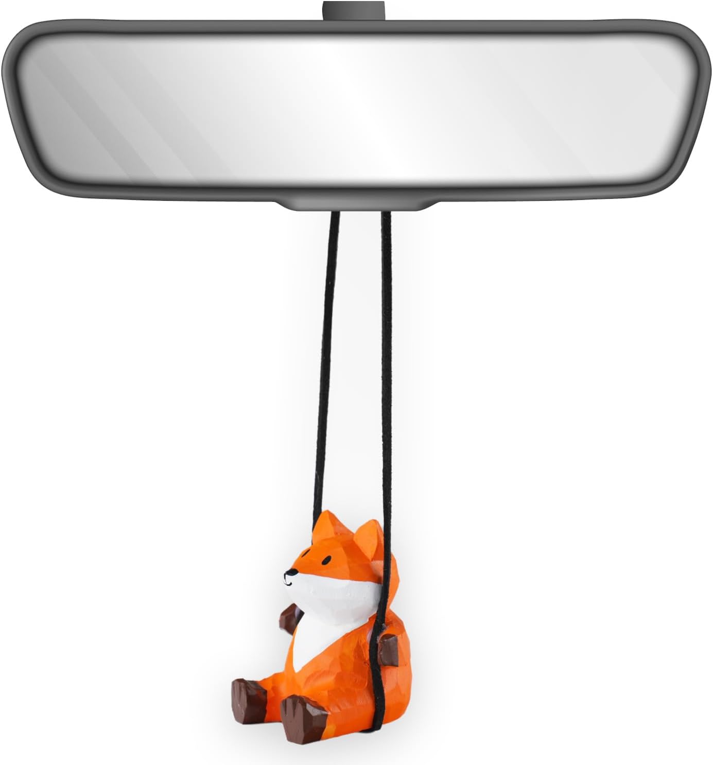 Detalle de VIPbuy Handmade Wooden Swinging Fox Car Ornament