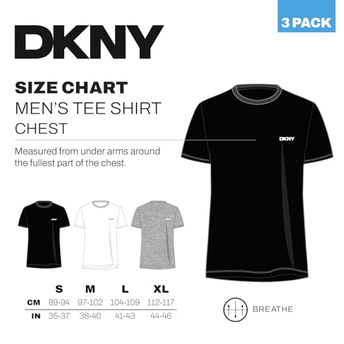 Thumbnail 6 de DKNY Giants 3-Pack T-Shirts – Black, White & Grey (Slim Fit)
