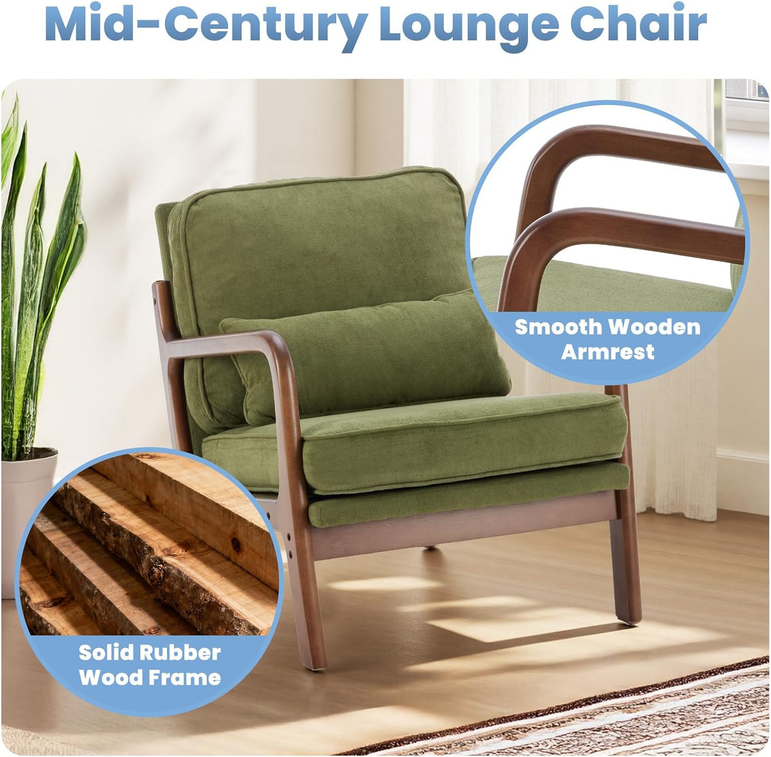 Detalle 2 de DUMOS Accent Chair, 16-Inch Seat Height