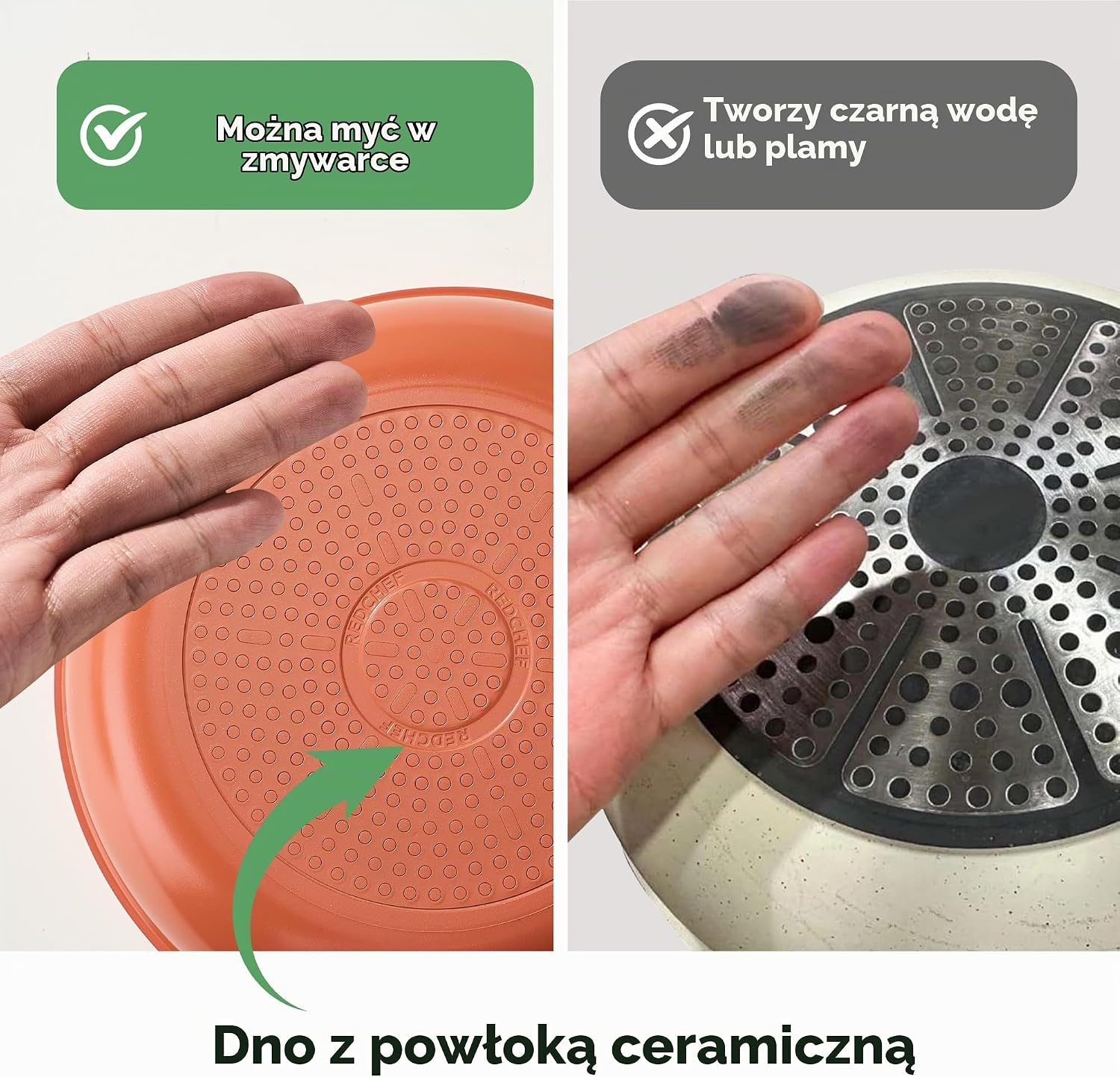 Detalle 2 de Redchef 24cm – patelnia ceramiczna 24 cm na indukcję, z powłoką nieprzywierającą