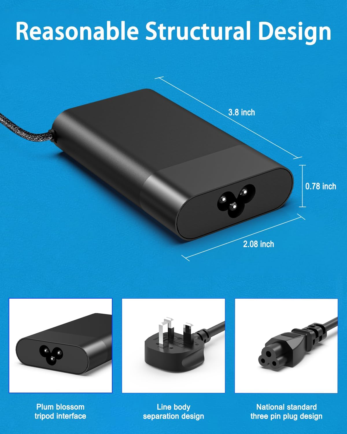 Thumbnail 2 de SKOTSLYE 65W USB-C Laptop Charger for HP Spectre x360, EliteBook & Chromebook