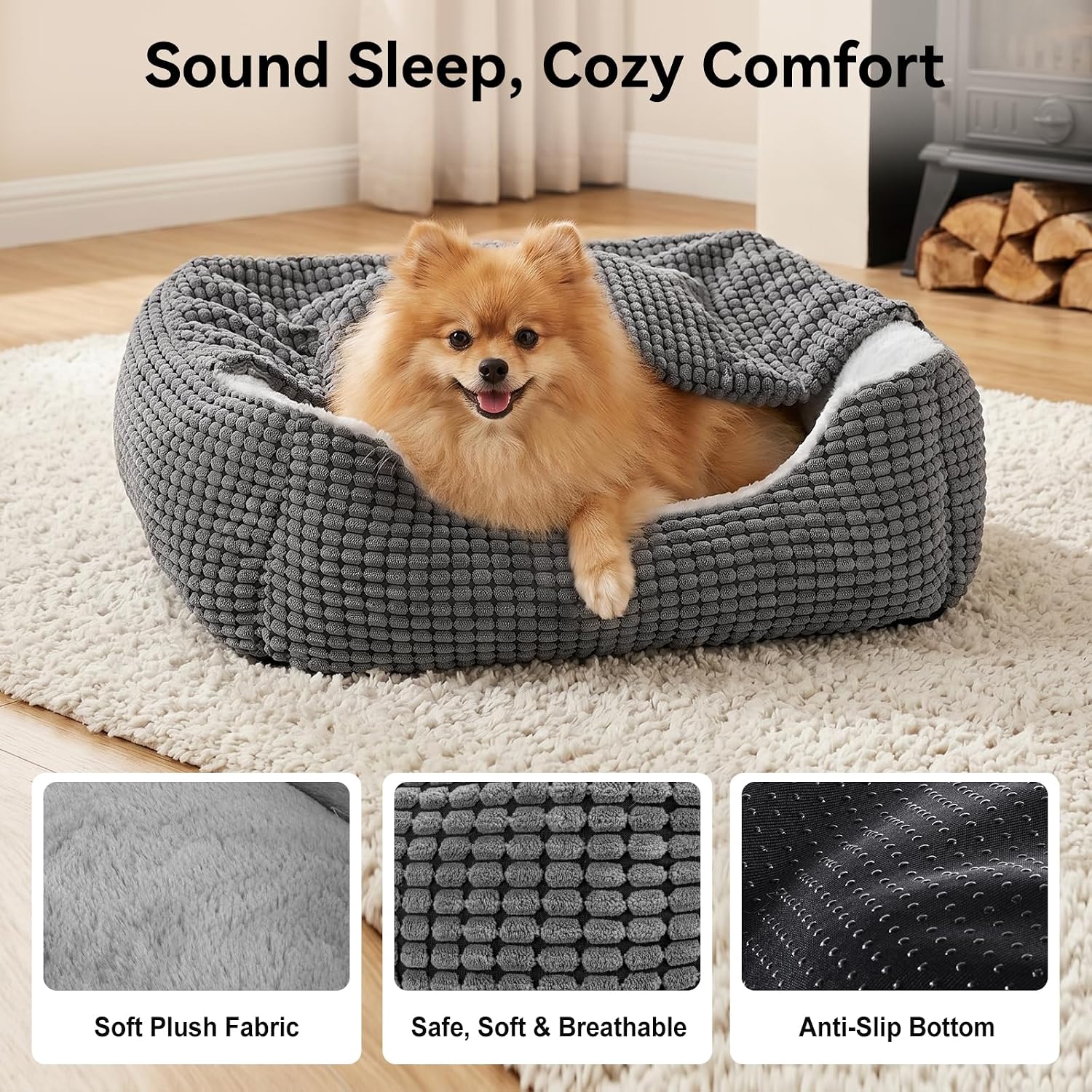 Thumbnail 6 de GASUR Hooded Dog Bed, 35 Inches