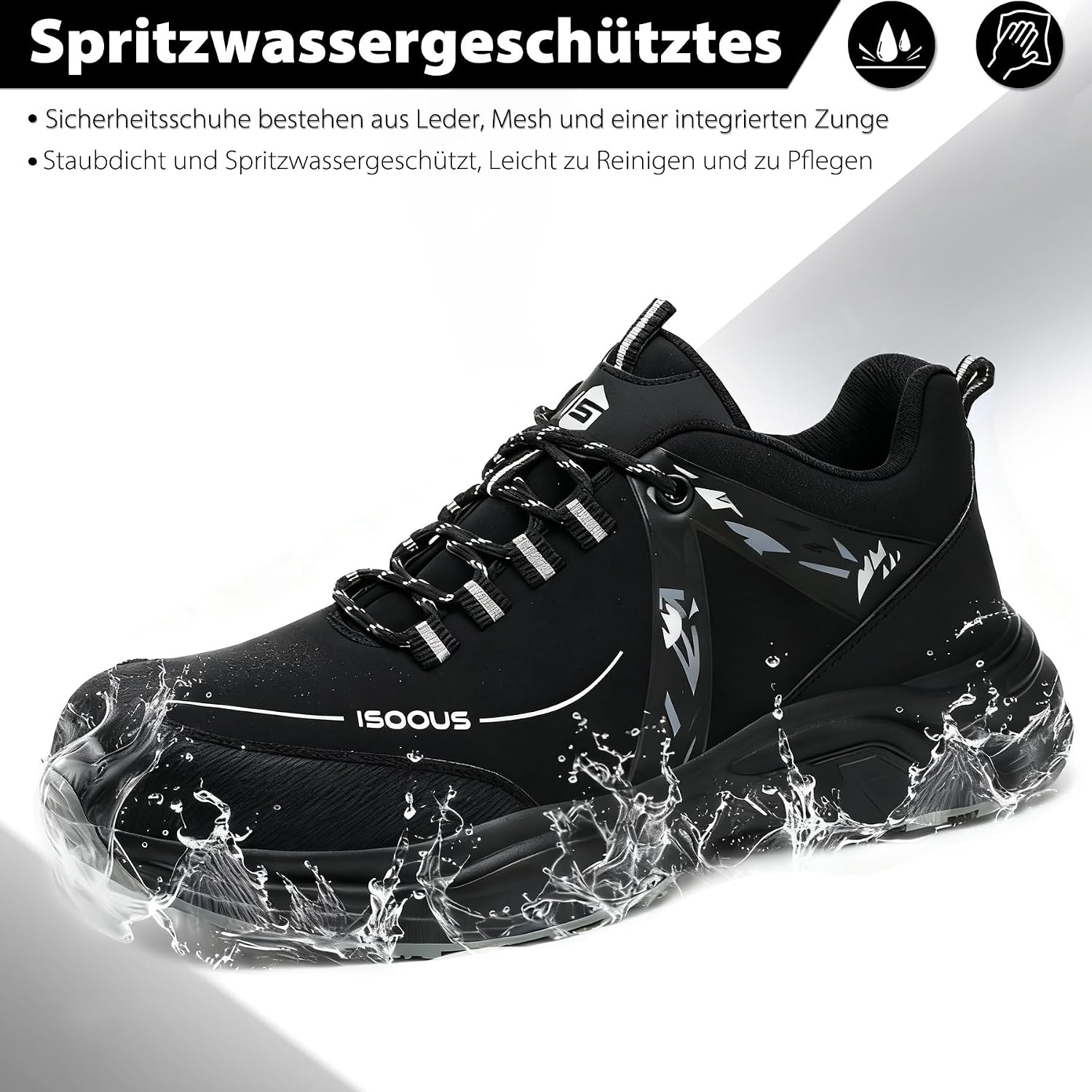 Detalle de ISOOUS Sicherheitsschuhe mit Stahlkappe