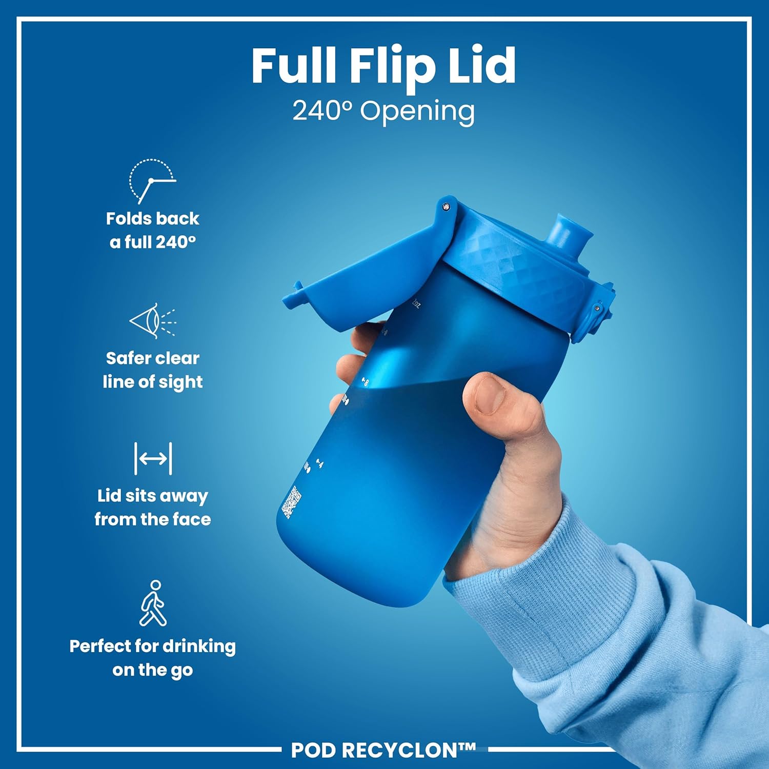 Thumbnail 3 de Ion8 Water Bottle: Leak-Proof BPA-Free Kids Bottle with Straw and Triple Lock Lid