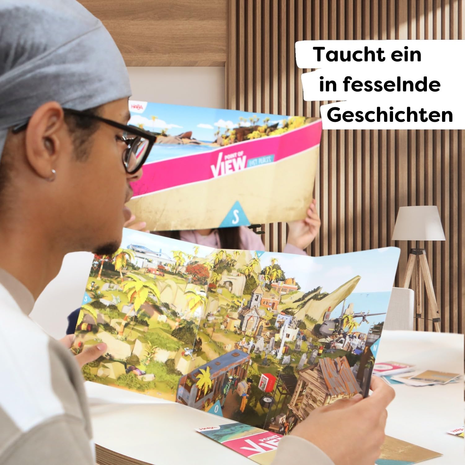 Detalle de HABA Point of View: Lost Places – kooperatives Detektivspiel mit Perspektiv-Mechanik ab 10 Jahren