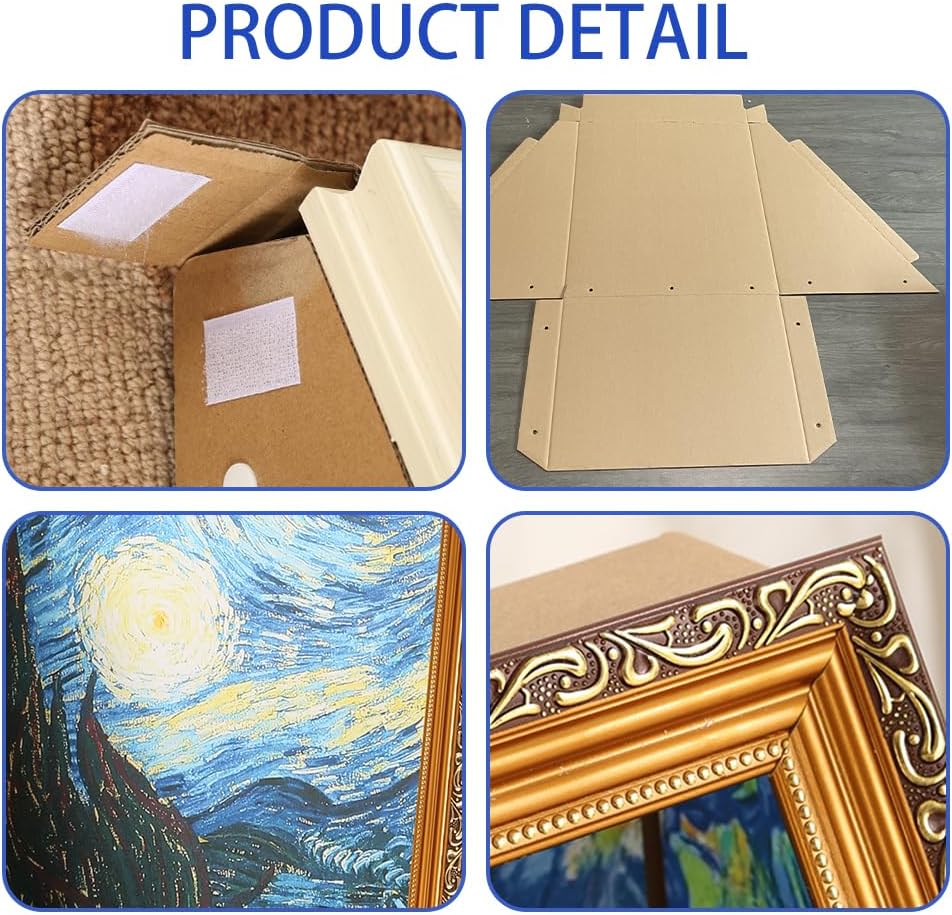 Detalle de NATUYA Oil Printing Frame Cat House with Cardboard Scratching Pad