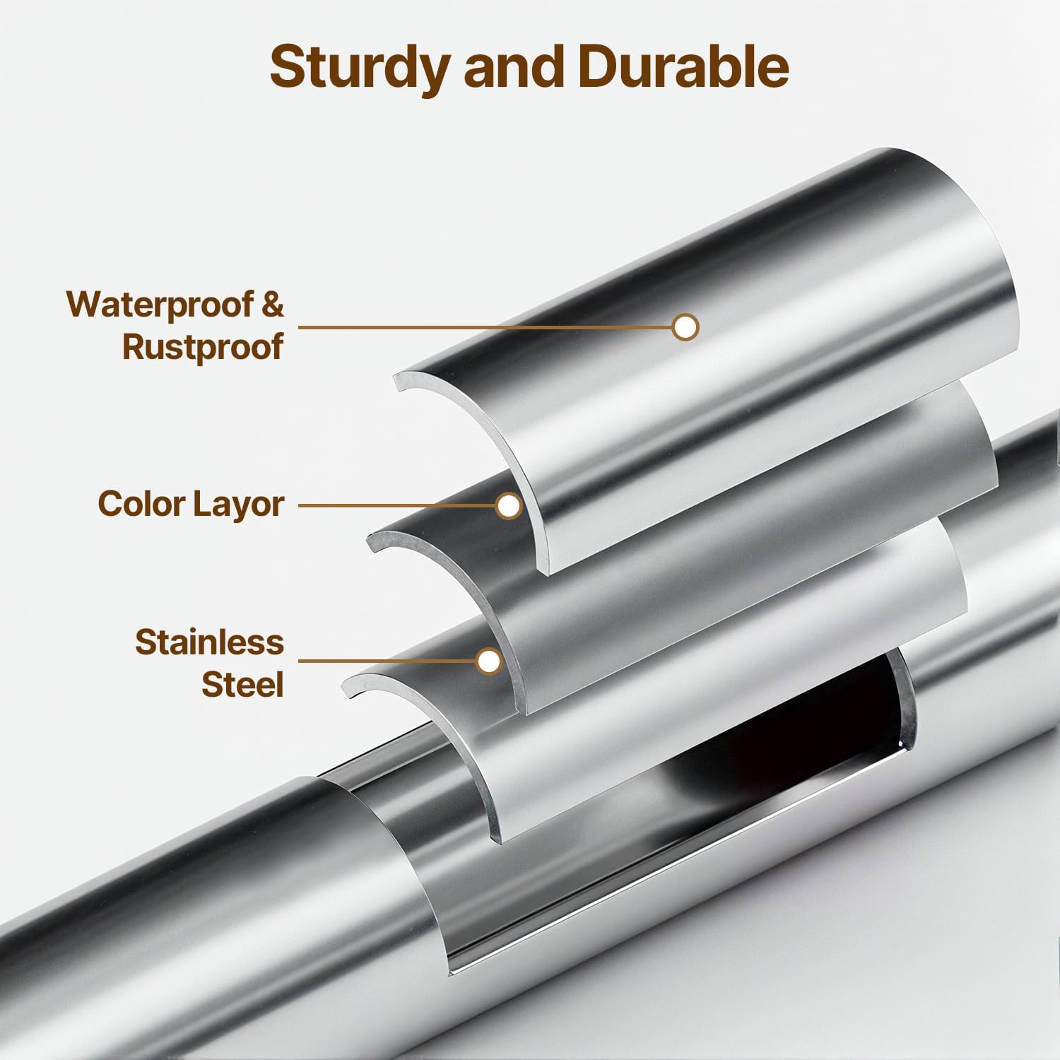 Detalle 1 de TOPROD Stainless Steel Shower Curtain Rod