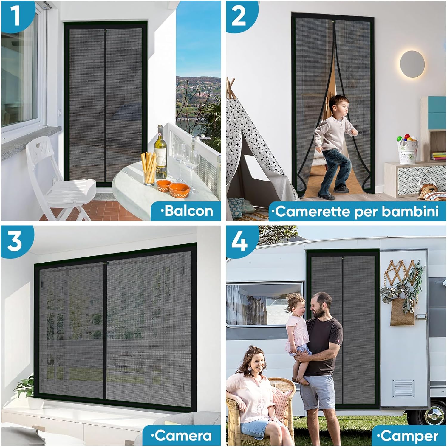 Thumbnail 6 de Sekey Zanzariera magnetica porta Ritagliabile 150x210