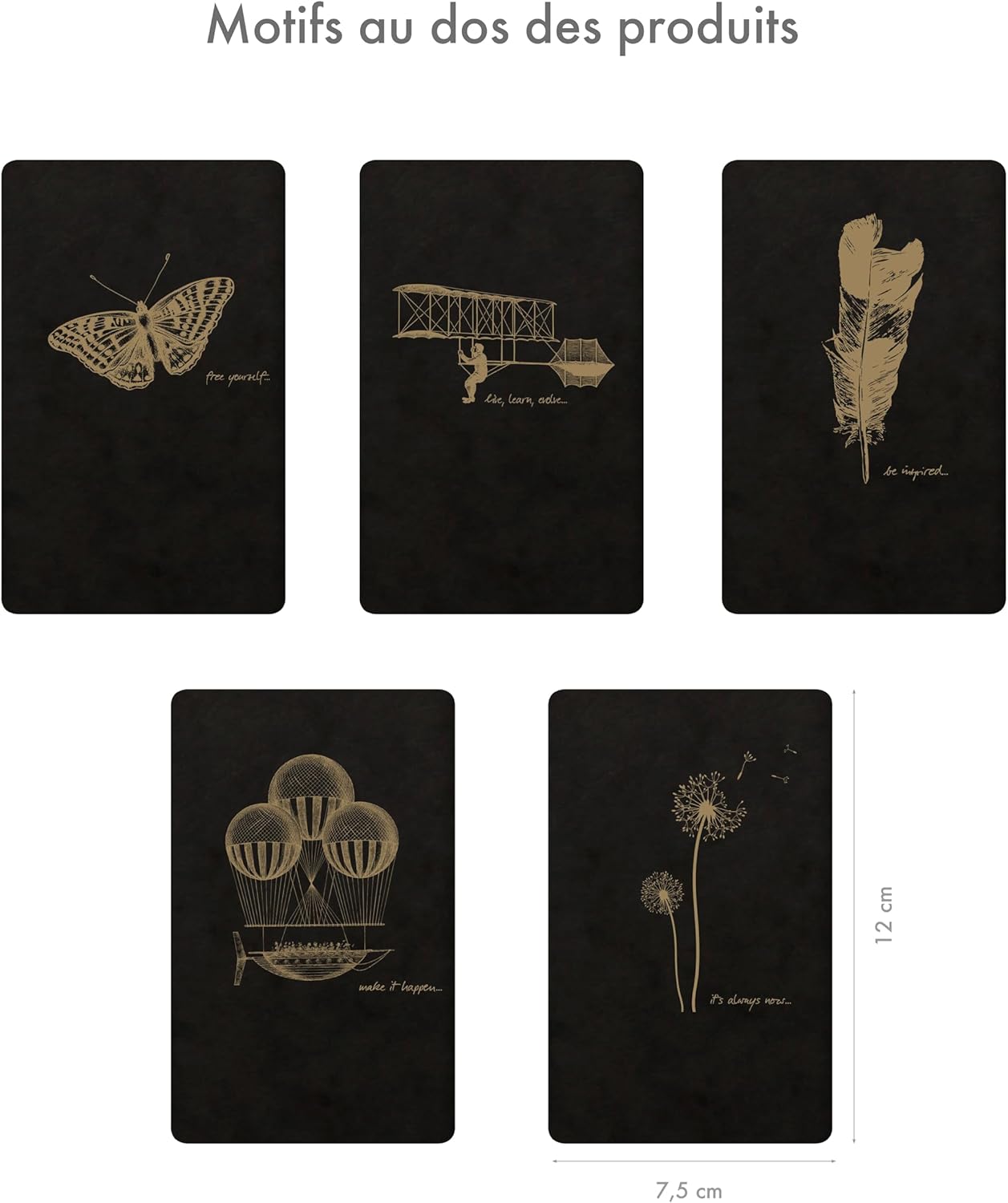 Thumbnail 3 de Clairefontaine 102586C – Paquet de 10 carnets piqués cousus Flying Spirit, 48 pages, ivoire, 7,5 × 12 cm