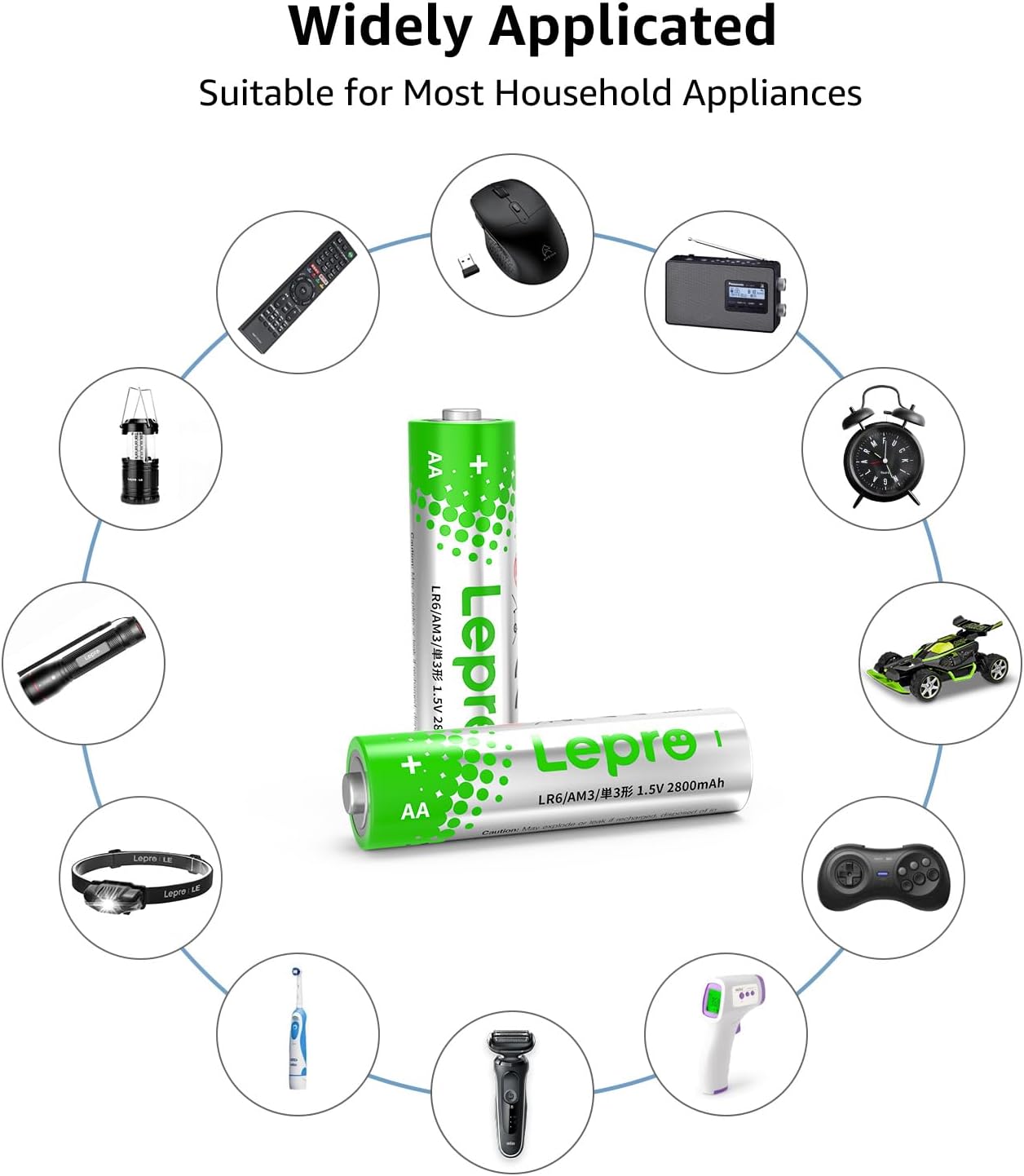 Thumbnail 4 de Lepro AA & AAA Batteries 24 Pack: High Capacity, Leakproof Alkaline Power