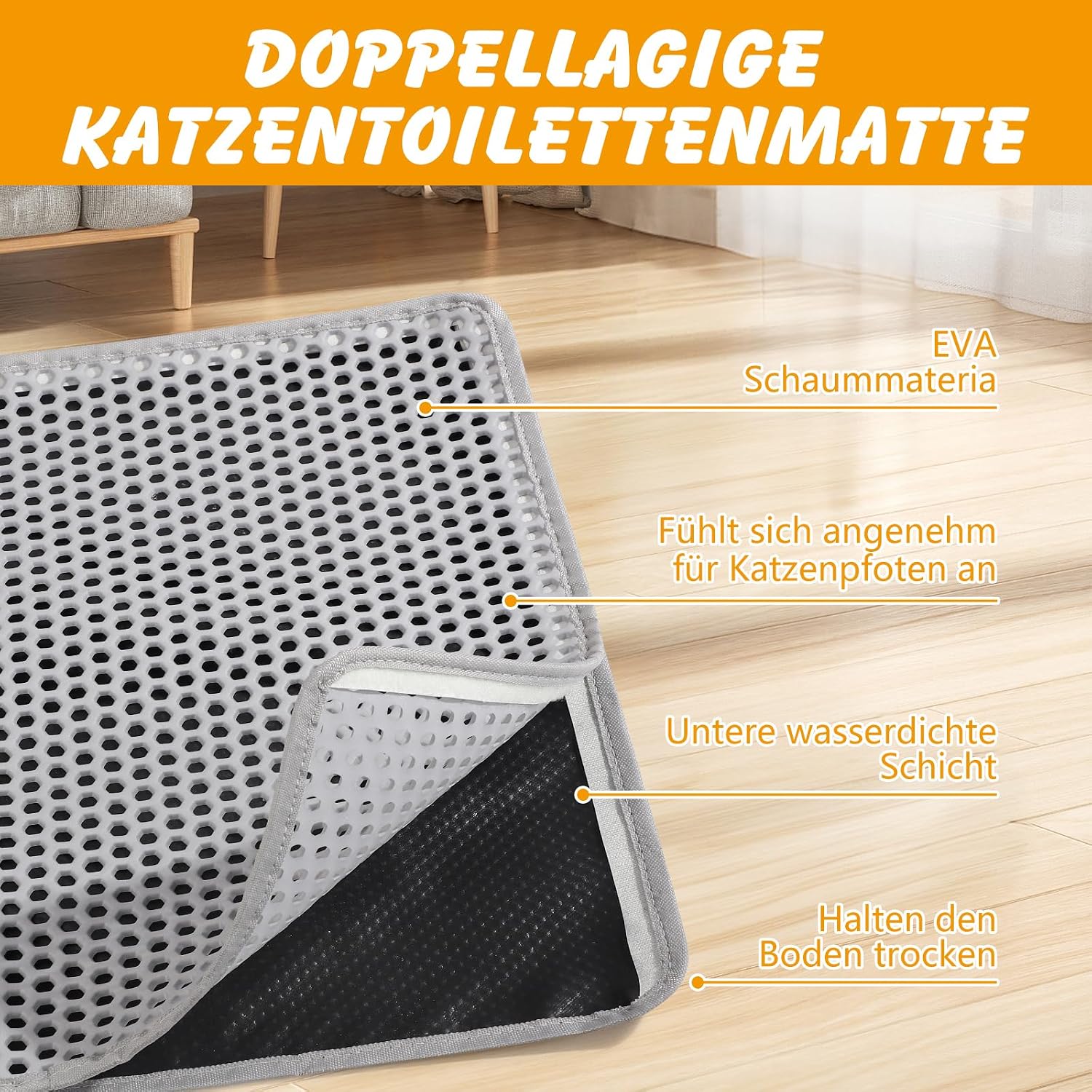 Thumbnail 3 de Katzenklo Matte 60 x 40 cm 🐾