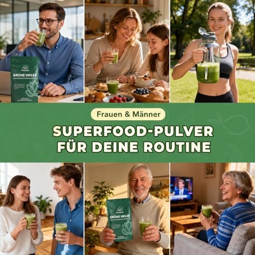Thumbnail 7 de Grüne Entgiftungspulver 200g von Pflarosa – Greens Pulver mit Matcha, Gerstengras, Spirulina & Heidelbeeren