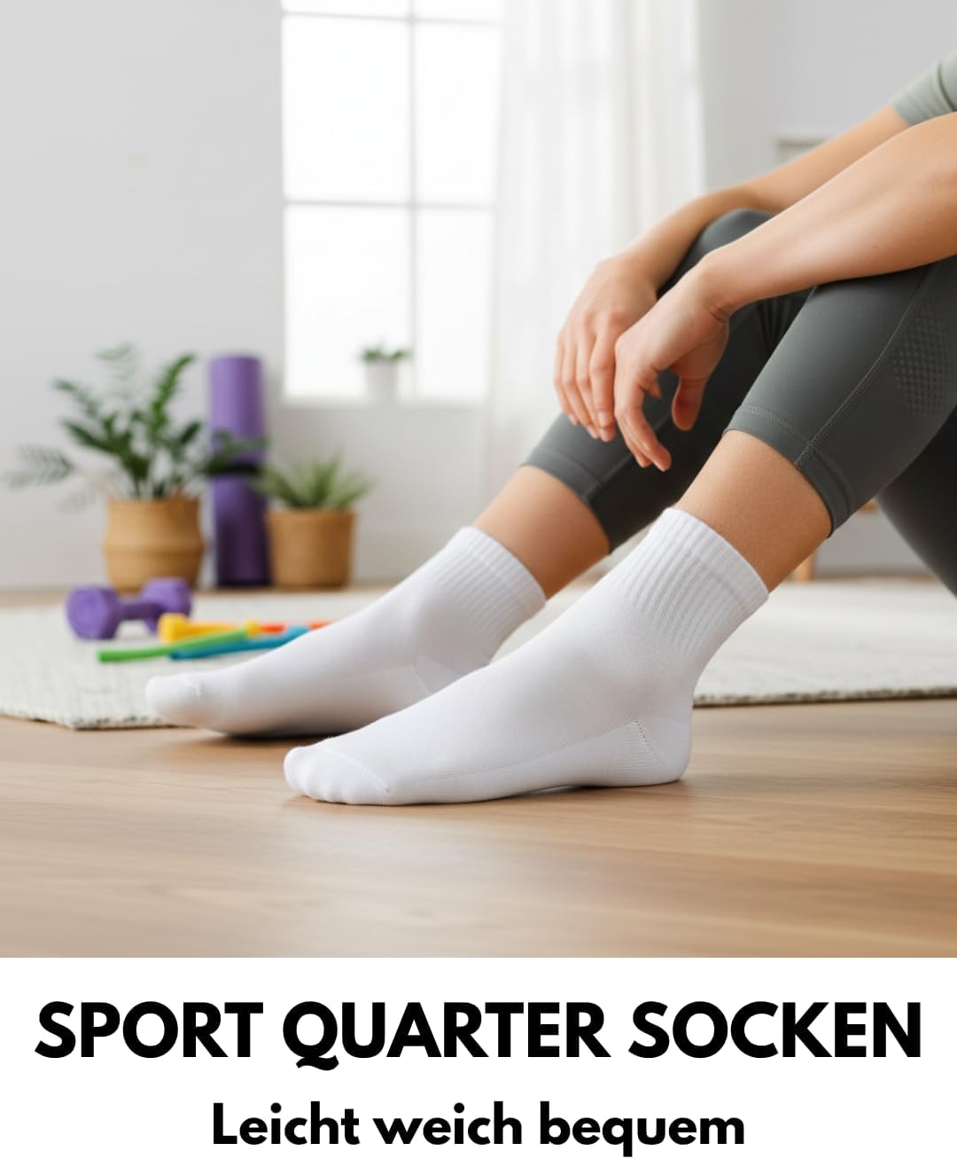 Thumbnail 1 de sockenkauf24 10 Paar kurze Sportsocken (Quarter) – atmungsaktive Tennissocken aus Baumwolle für Damen & Herren