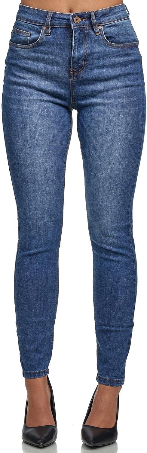 Thumbnail 6 de Tazzio Damen High Waist Denim Slim Skinny Jeanshose F101