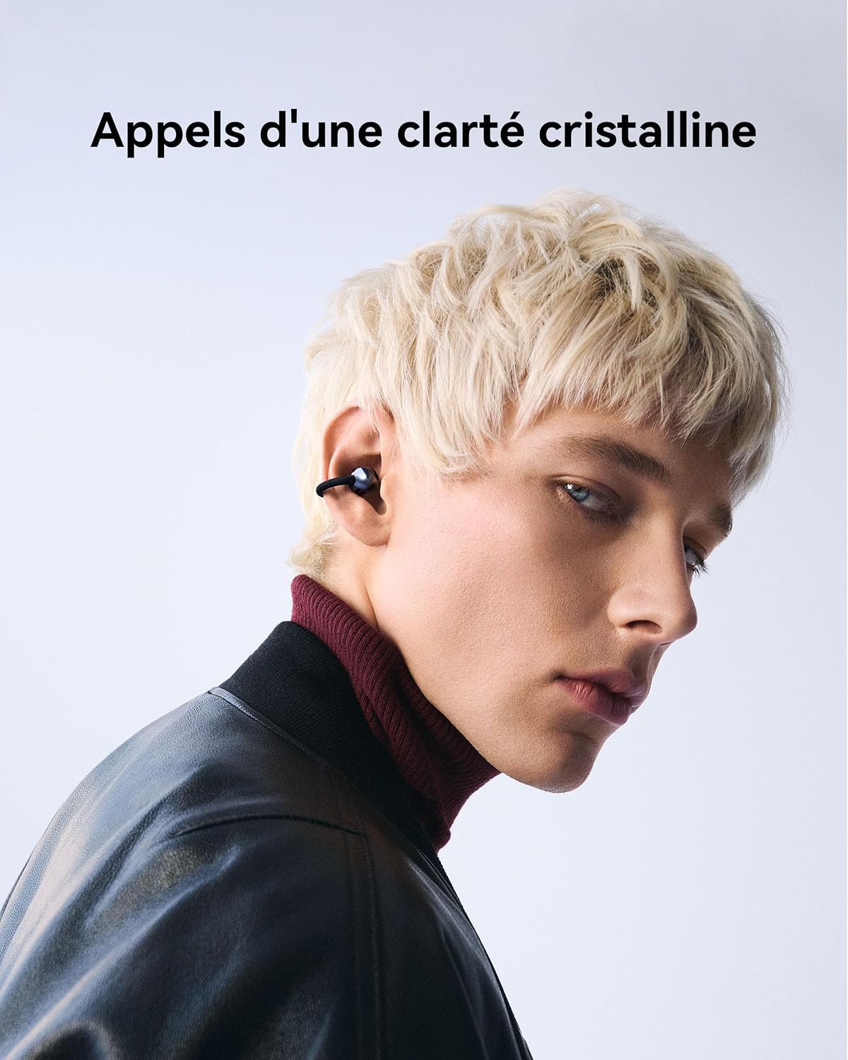 Detalle de HUAWEI FreeClip 2 : écoute ouverte Bluetooth confortable, appels clairs et jusqu’à 38 h d’autonomie