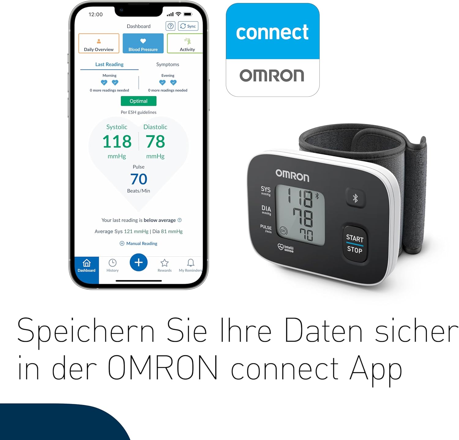 Detalle 2 de OMRON RS3 Intelli IT Handgelenk-Blutdruckmessgerät 13,5–21,5 cm