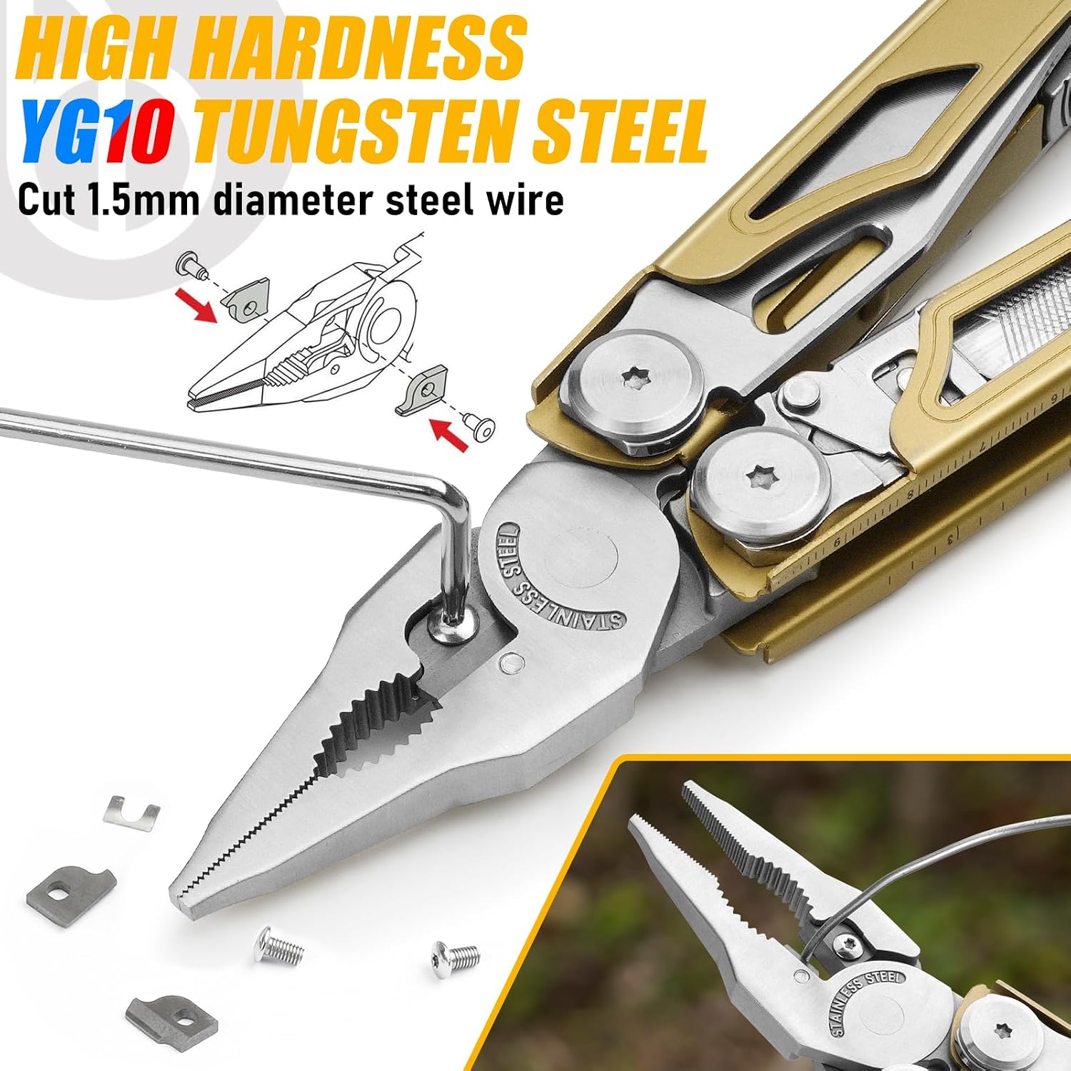 Thumbnail 2 de BIBURY Multitools faltbares Multitool Zange