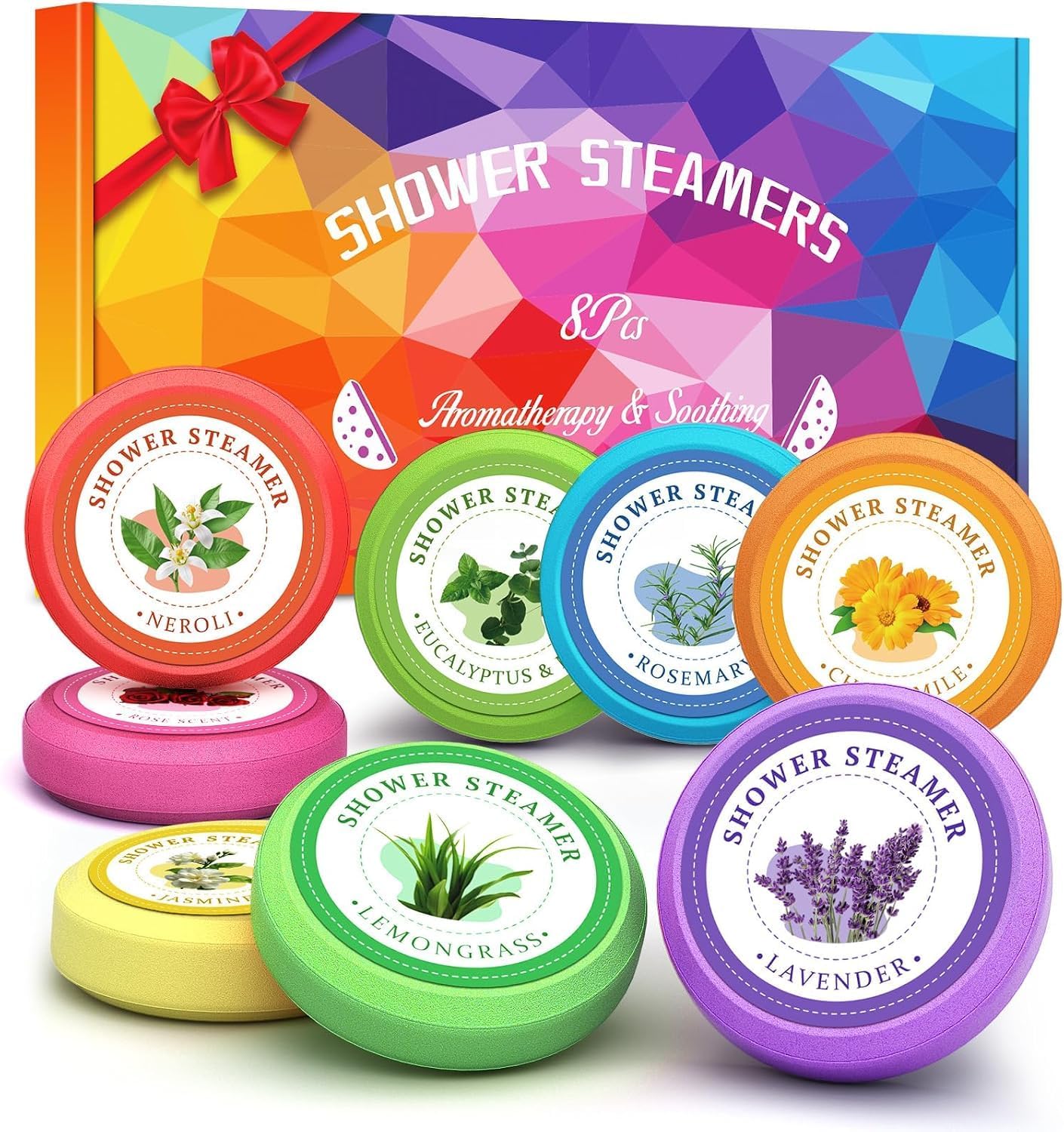 Detalle de sanyi LJ0090-1 Shower Steamers, 8 Scents with Essential Oils