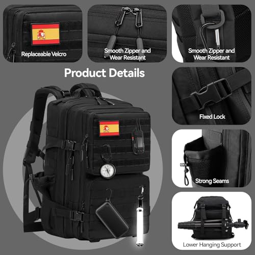 Thumbnail 5 de Delgeo Mochila Táctica 45L: gran capacidad, resistente y versátil para exterior