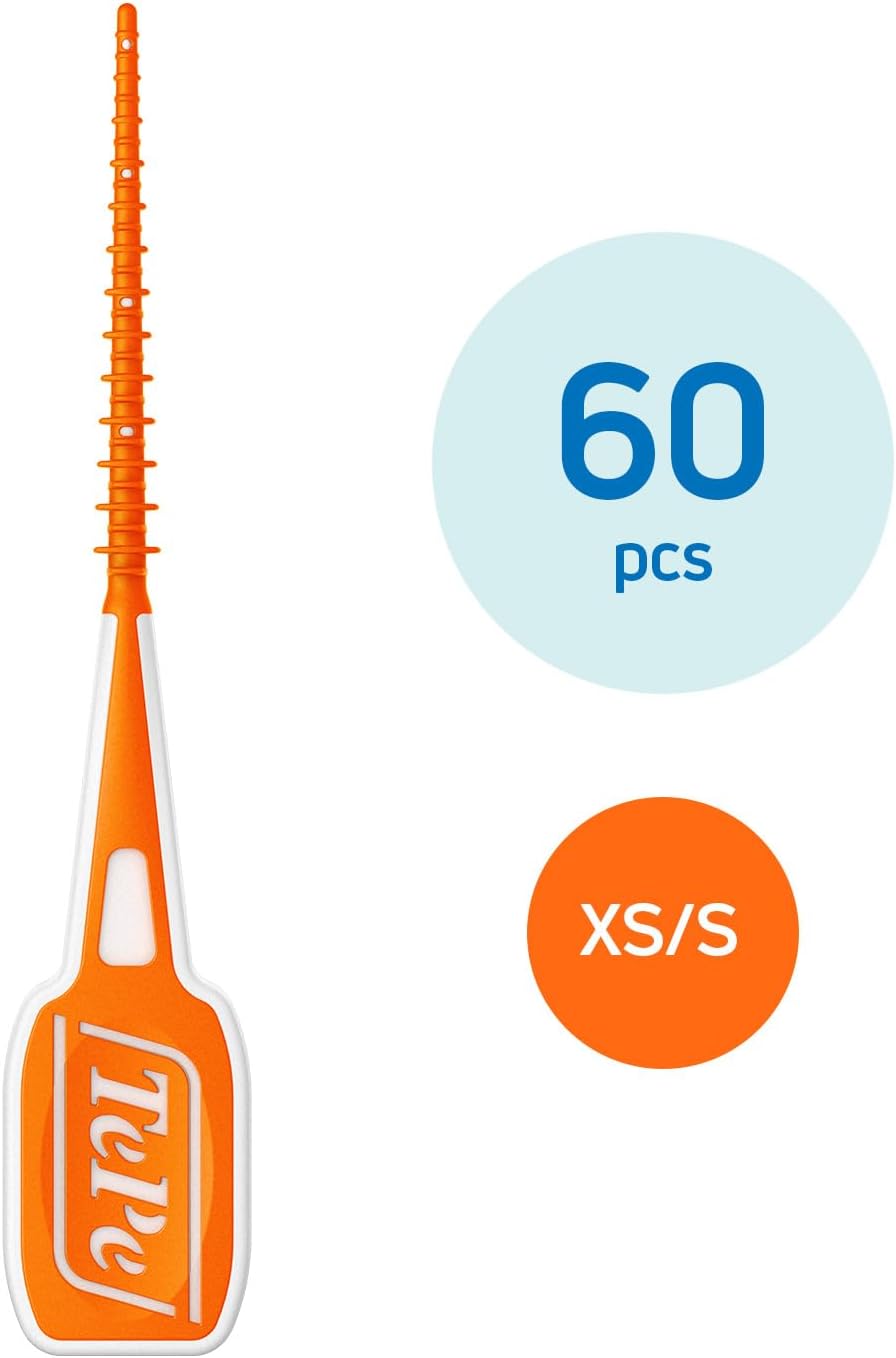 Detalle de TePe EasyPick Toothpicks (Orange, ISO XS-S) – 60pcs for Narrow Gaps