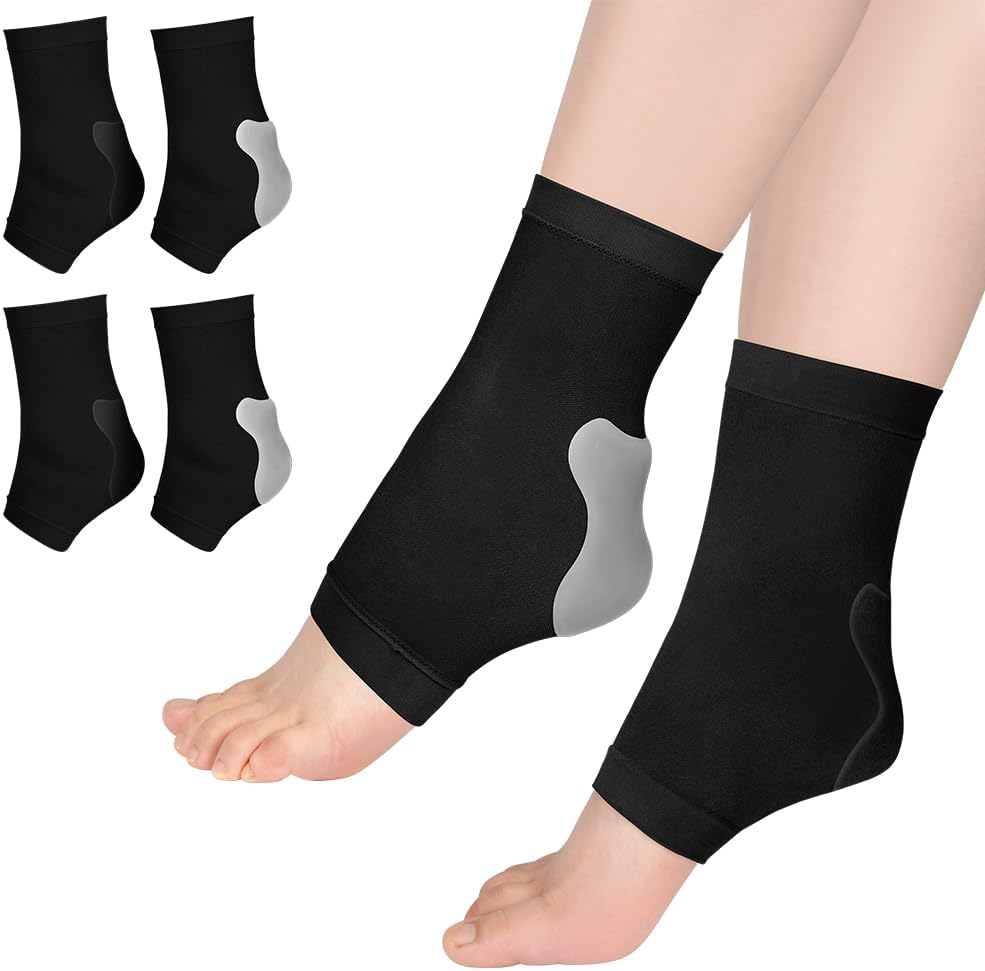 Fefod Talon Tendinite Chaussettes de Protection – 2 paires avec coussinet de gel pour le tendon d’Achille