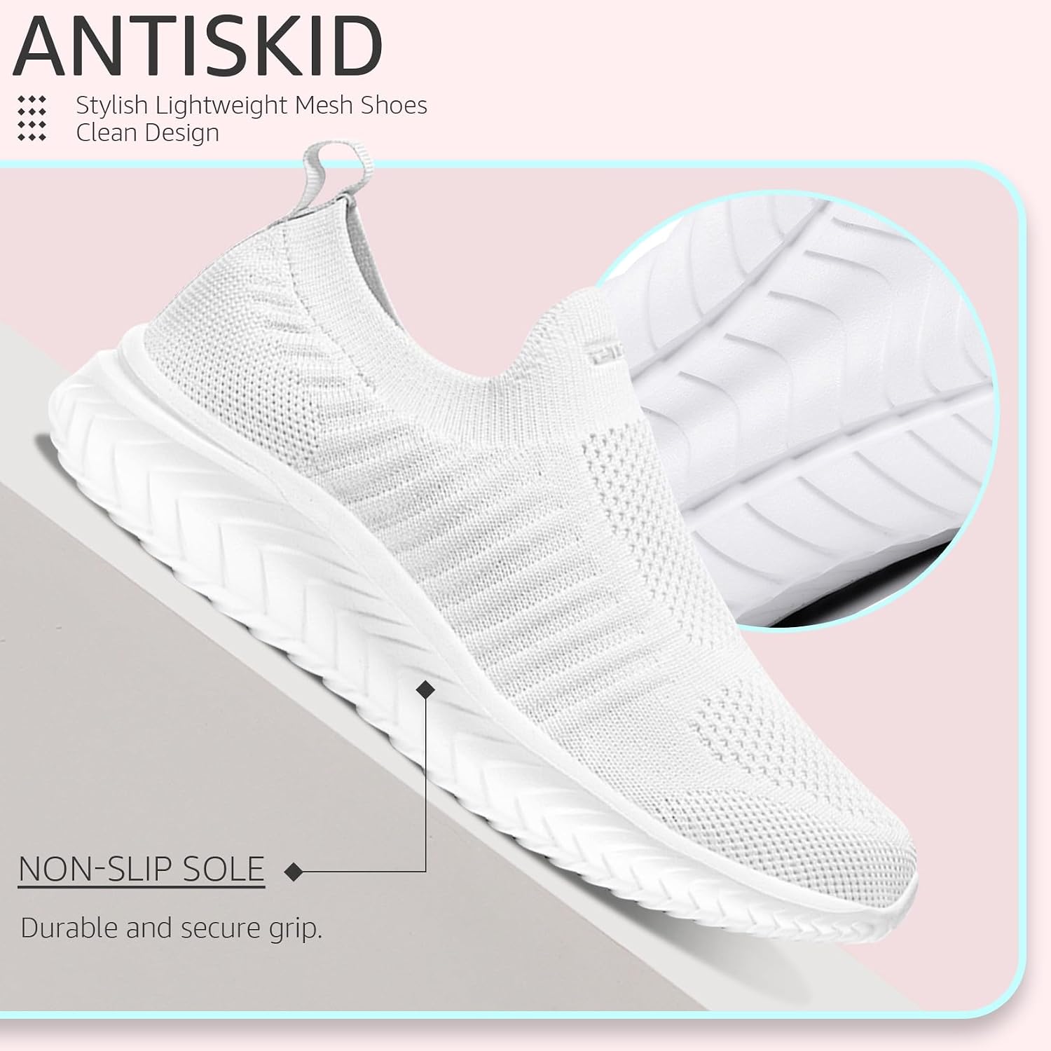 Thumbnail 4 de Basket femme respirantes slip-on en textile pour sneakers, running fitness et sport léger