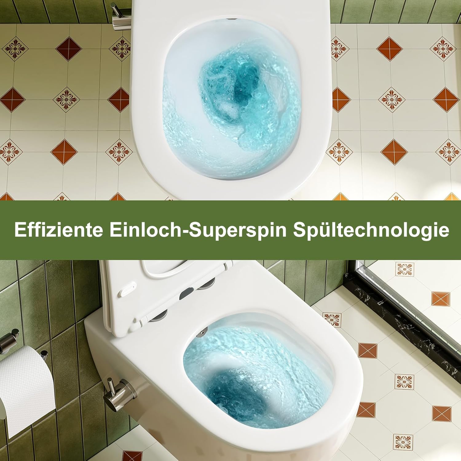 Thumbnail 6 de Taharet Dusch-WC mit integrierter Düse & Bidet-Funktion (hängendes WC, Nanobeschichtung, Soft-Close, 53×36×35 cm) – nur Kaltwasser