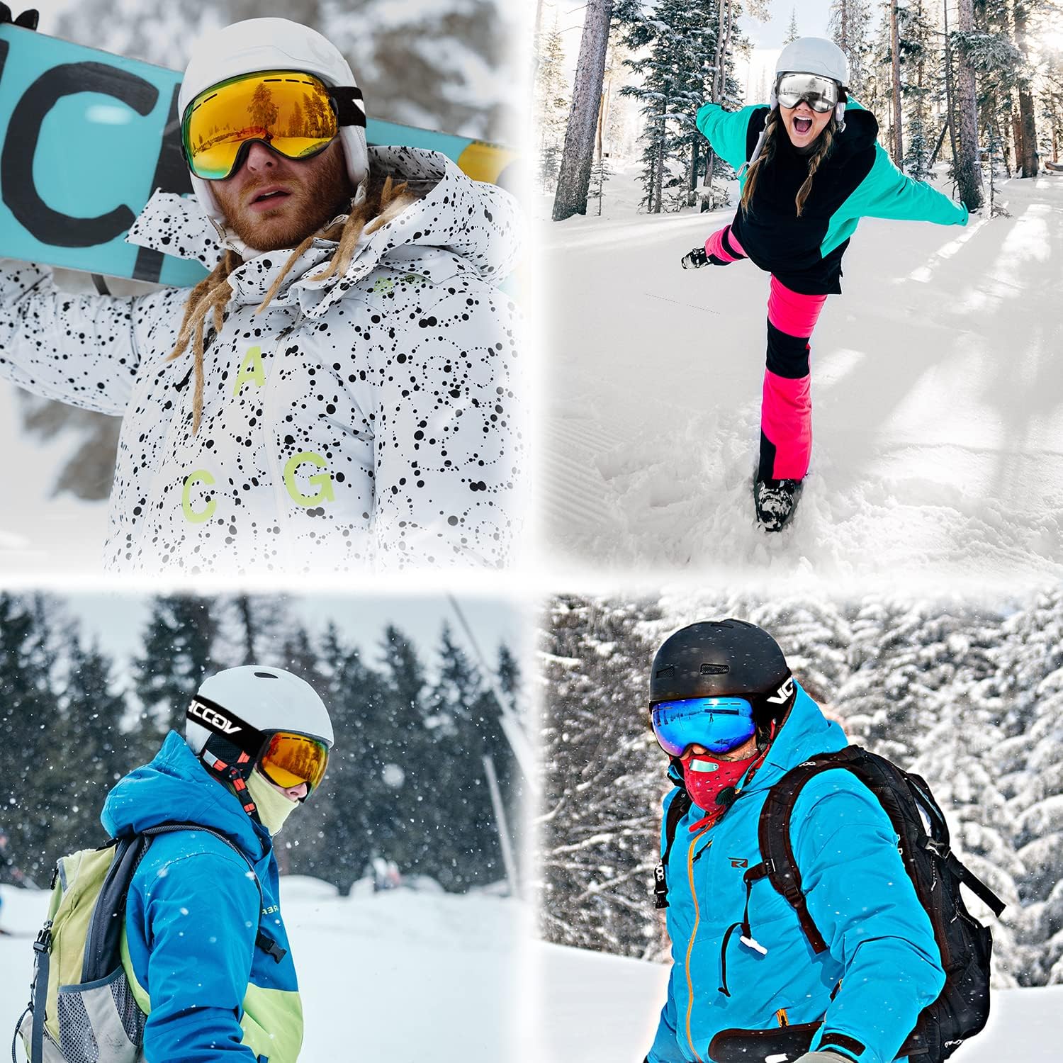 Thumbnail 5 de Vgooar OTG Ski Goggles 14cm fit