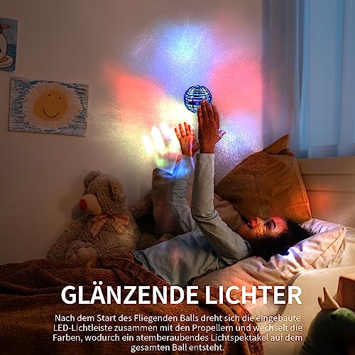 Detalle de Ivtivfu Fliegender Ball Spielzeug (Blau, Verbessert) – LED Hover Orb