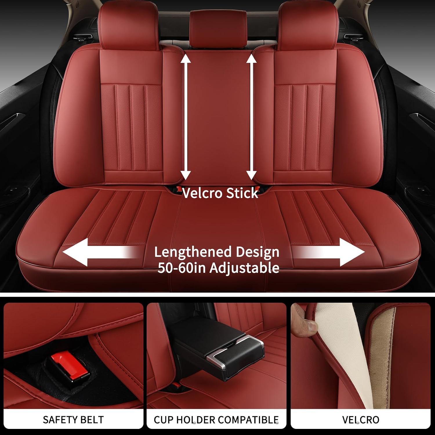Thumbnail 3 de COVER EMPIRE Red Seat Covers Full Set