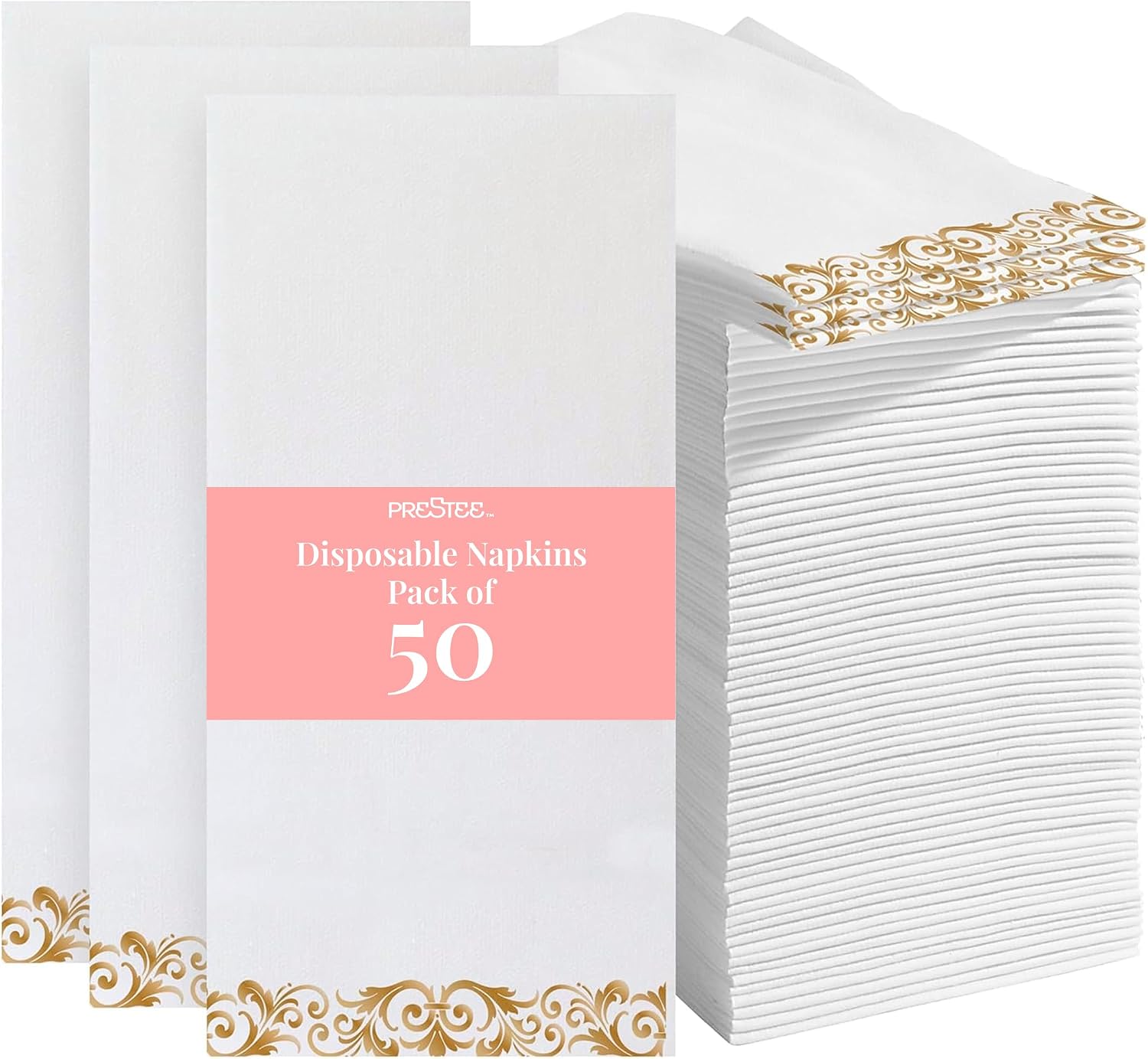 Detalle de Prestee Disposable Hand Towels, 2-Ply