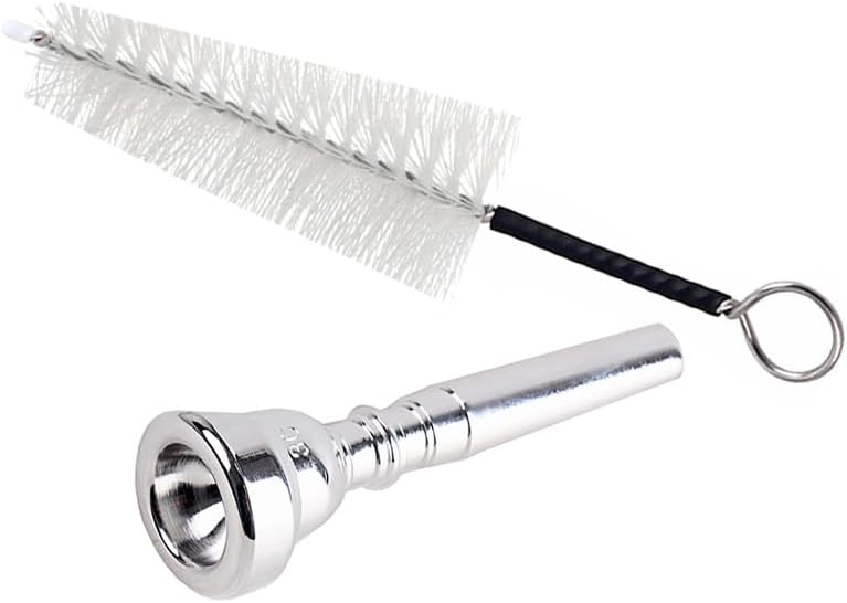 Detalle de Ogdni C521+C51A 3C Trumpet Mouthpiece, Silver-Plated Metal with Brush