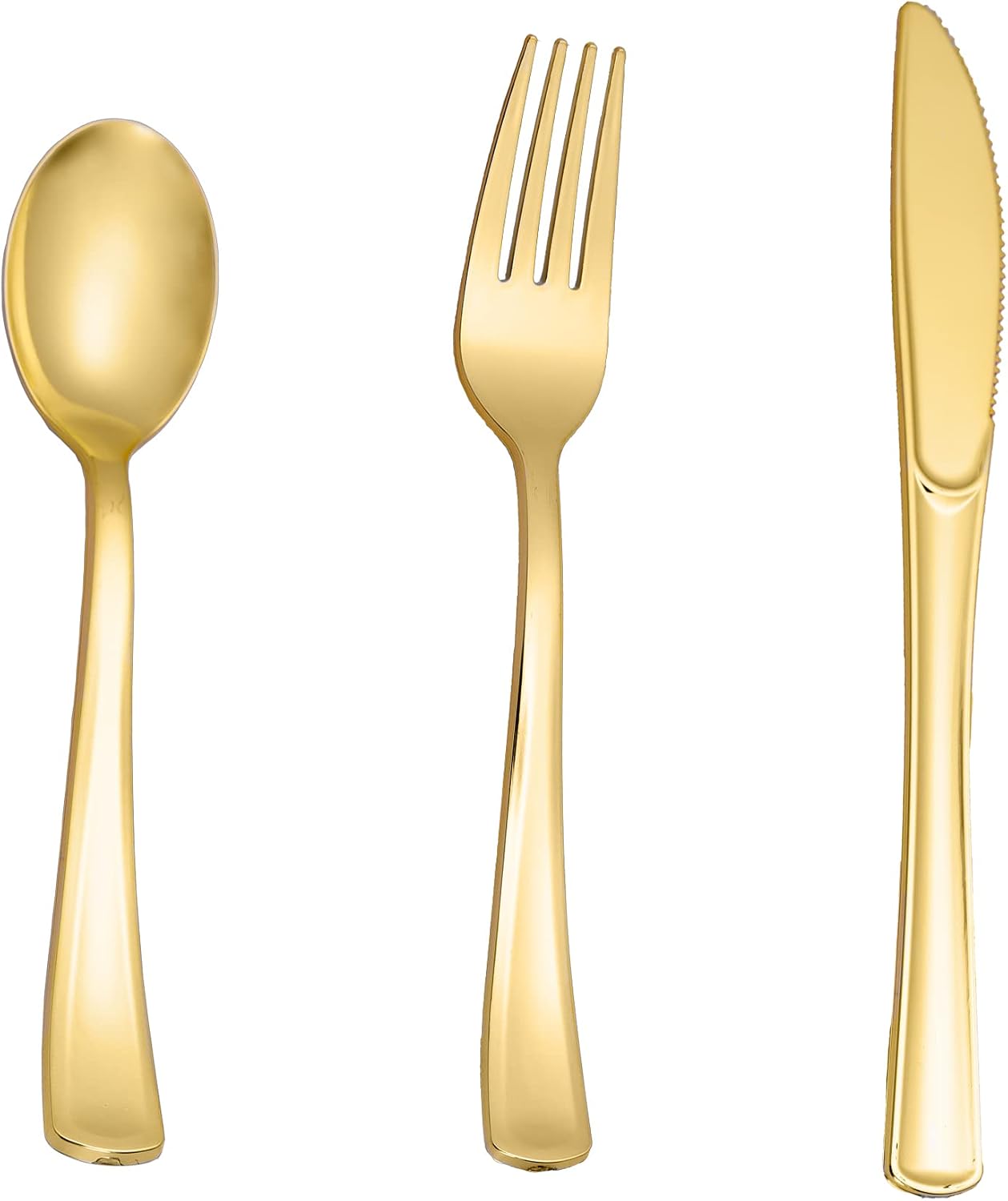 Detalle de N9R Gold Plastic Cutlery, 60-Piece Set