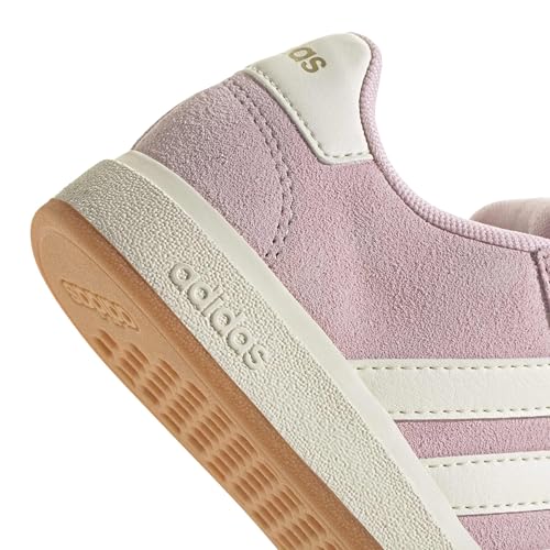 Detalle 2 de adidas Mixte Enfant Grand Court 00S – Chaussures enfant en cuir suede Clear Pink/Off White/Gum, 35 EU