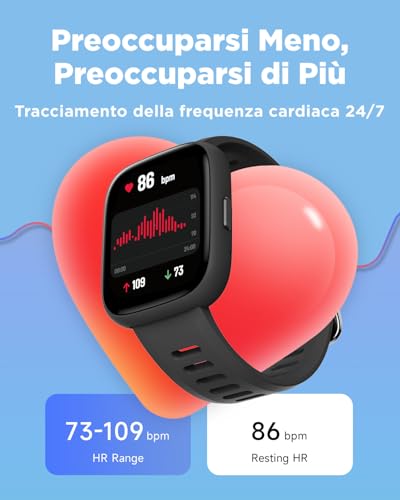Detalle de BIGGERFIVE Smartwatch per Bambini BRAVE 2: 1,8'', GPS non presente, monitoraggio salute e attività per età 5–16