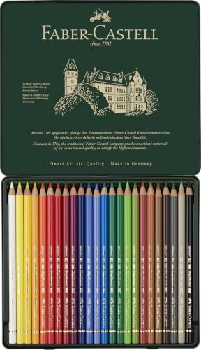 Detalle de Faber-Castell Coffret Polychromos, 24 couleurs, boîte métal