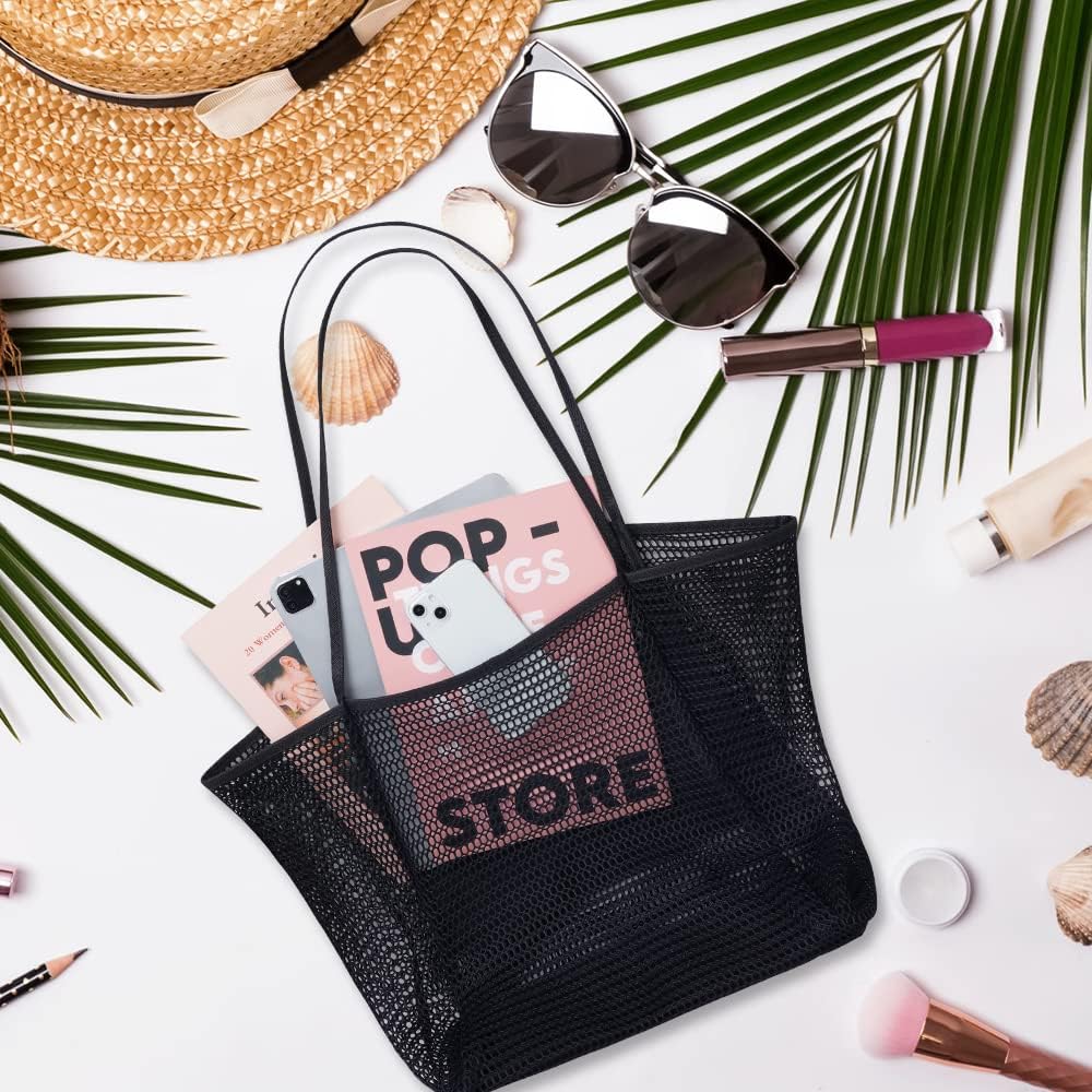 Detalle de Flintronic Borsa da spiaggia in rete 45 cm