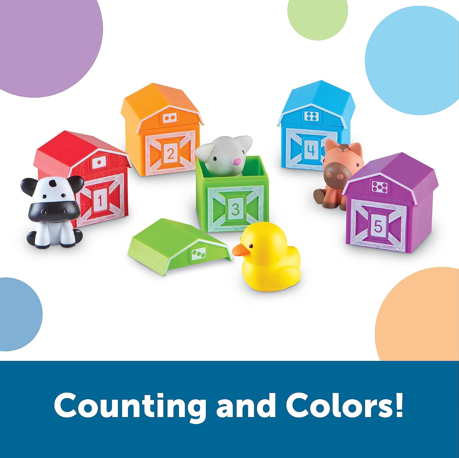 Thumbnail 3 de Learning Resources Fattoria Peekaboo: gioco educativo con fienili numerati e animale da indossare