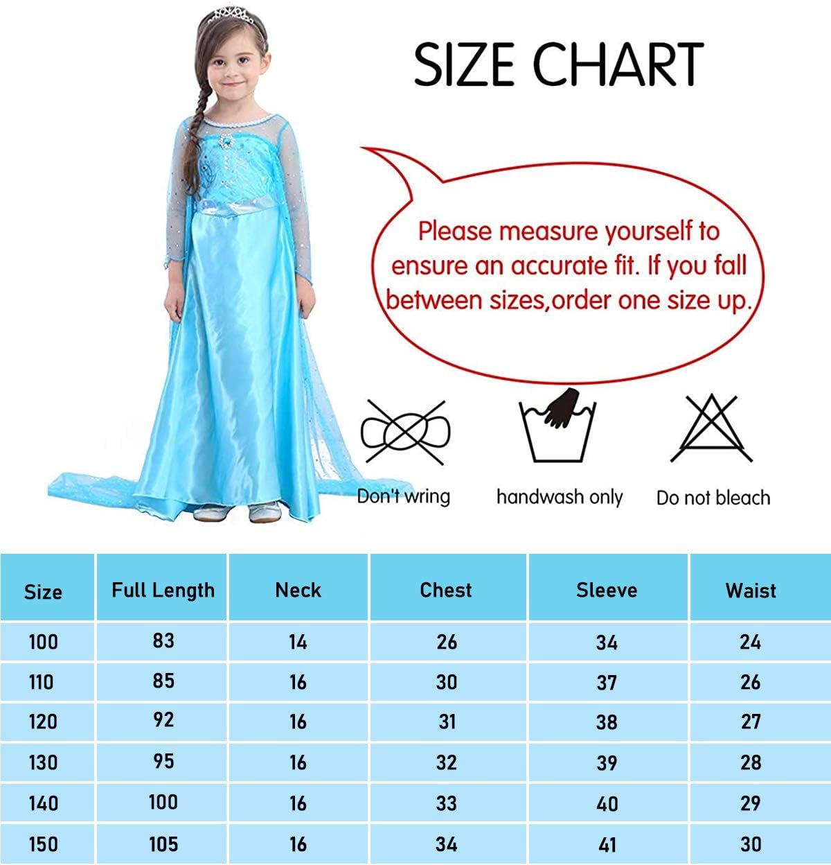 Thumbnail 5 de URAQT Vestito Principessa Bambina 120 cm