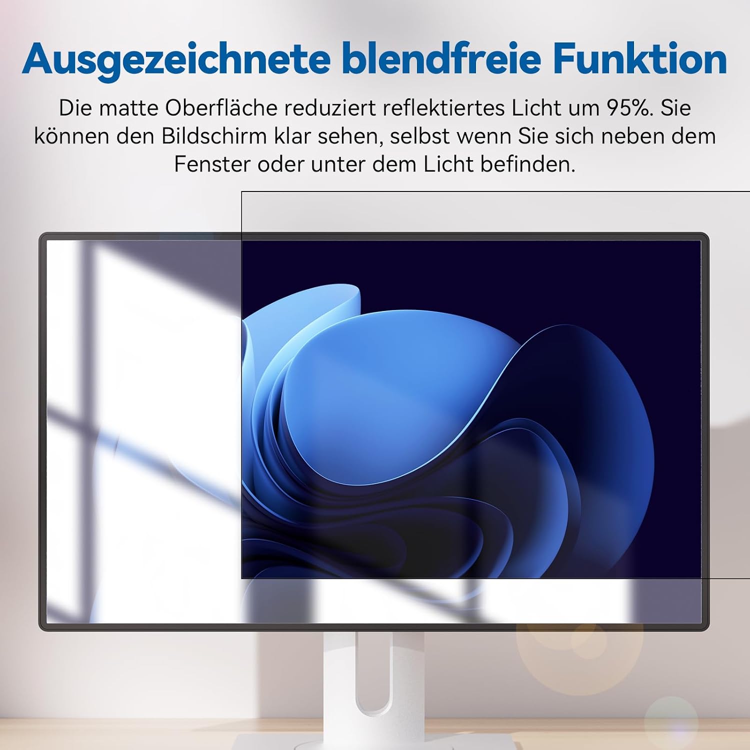 Thumbnail 4 de IPROKKO 23,8 Zoll Sichtschutzfolie für 16:9 Monitor – Datenschutz, Anti‑Blau-Licht, Blickschutz