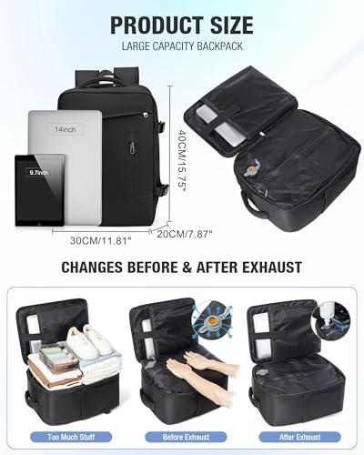 Detalle de SZLX Mochila al Vacío con Bomba para Cabina de Avión 40x30x20 cm — Organiza, comprime y viaja ligero
