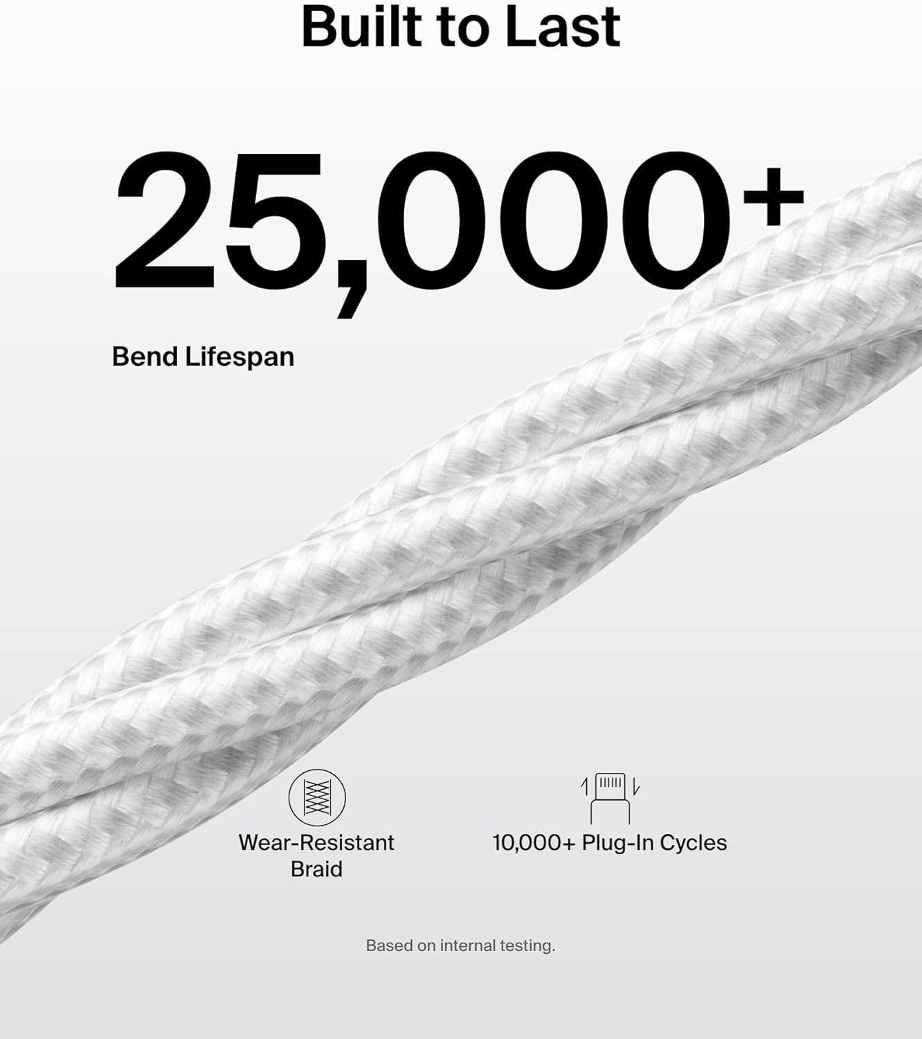 Thumbnail 2 de Belkin 2-Pack Braided USB-A to USB-C Cable 5ft 15W – Fast-Charging, Durable & Flexible (White)